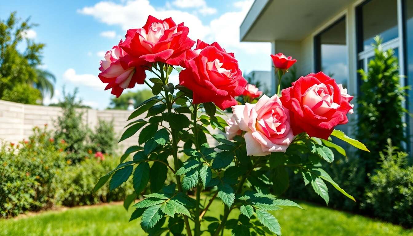 Astuces pour intégrer le rosier bicolore dans un massif ou un pot Astuces pour intégrer le rosier bicolore dans un massif ou un pot