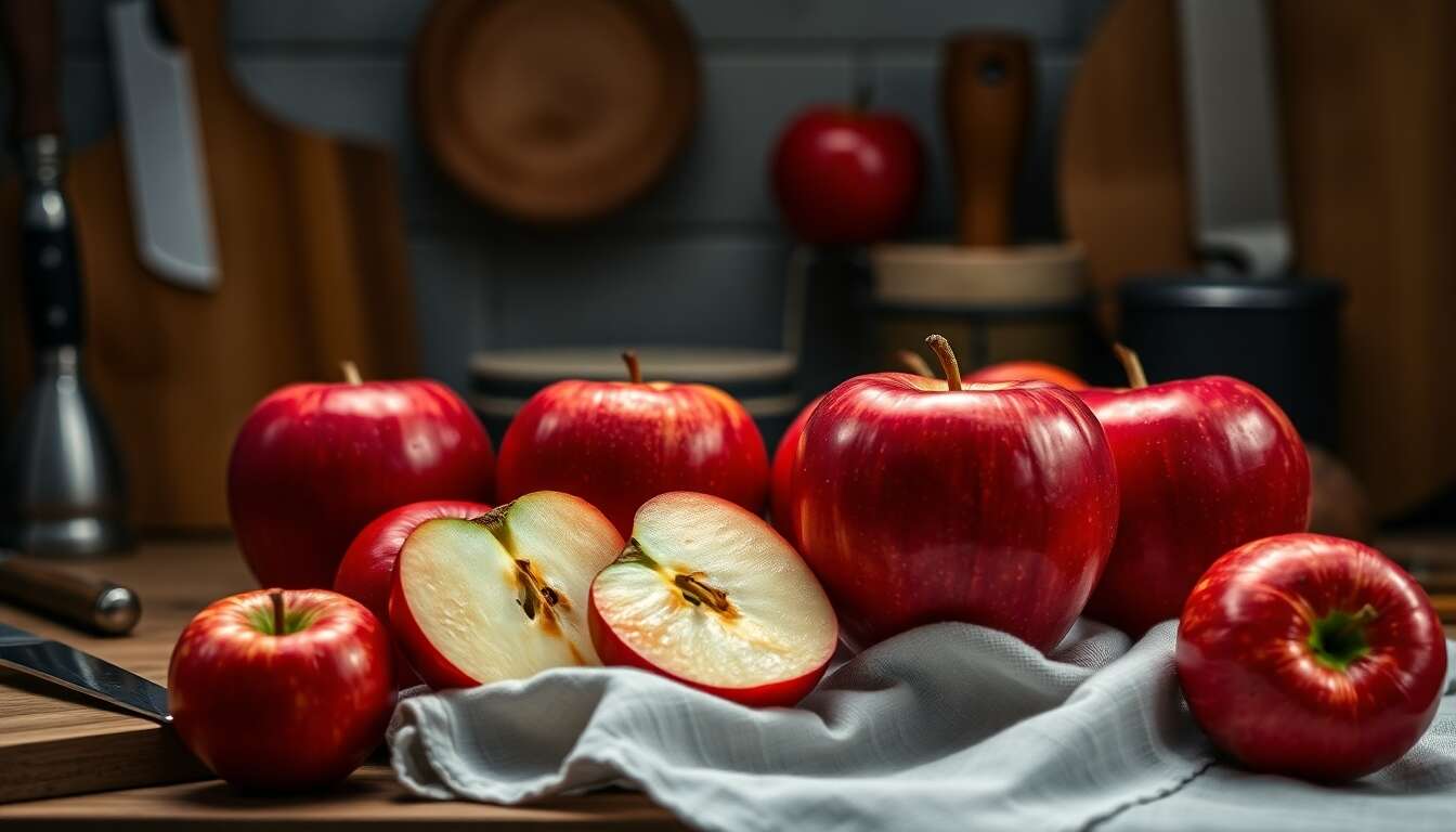 Utilisation culinaire des pommes 'boskoop rouge