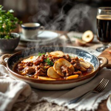 Carbonnade de Porc à la Bière et aux Pommes