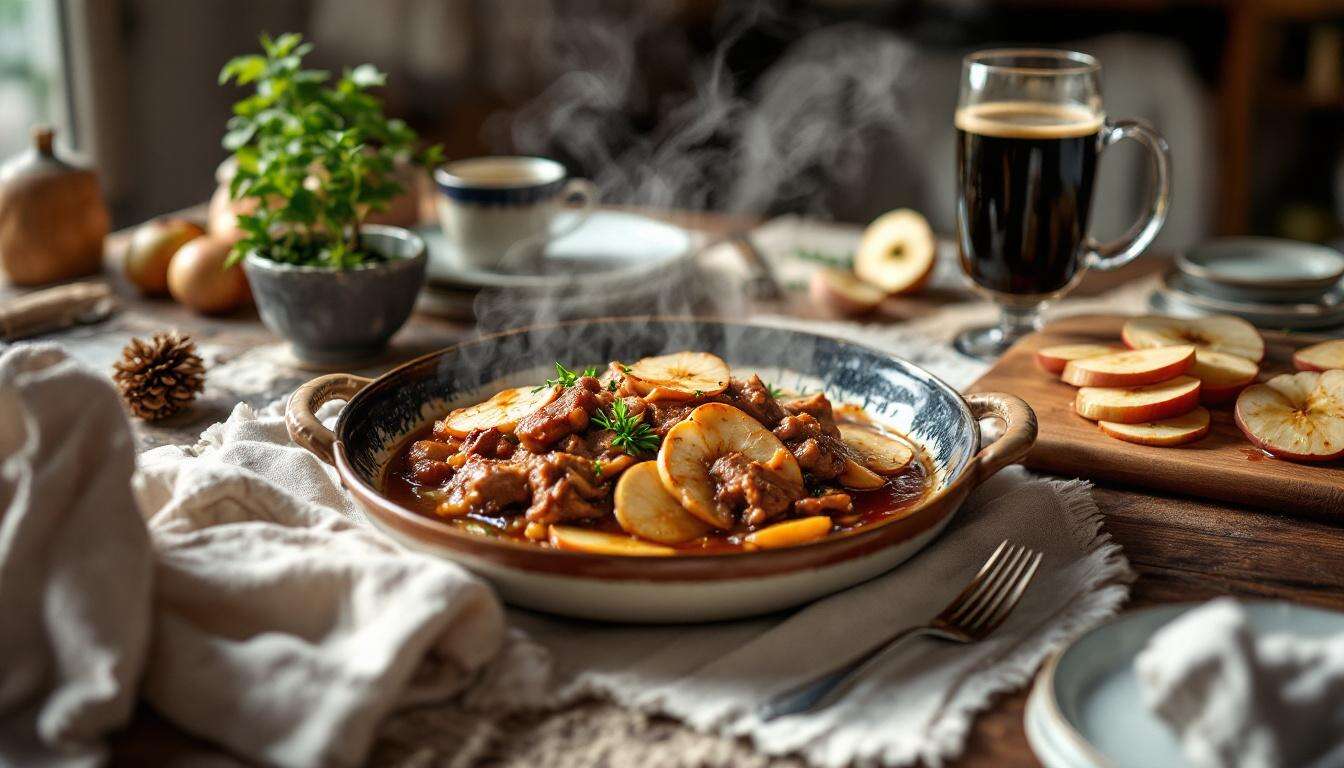 Carbonnade de Porc à la Bière et aux Pommes