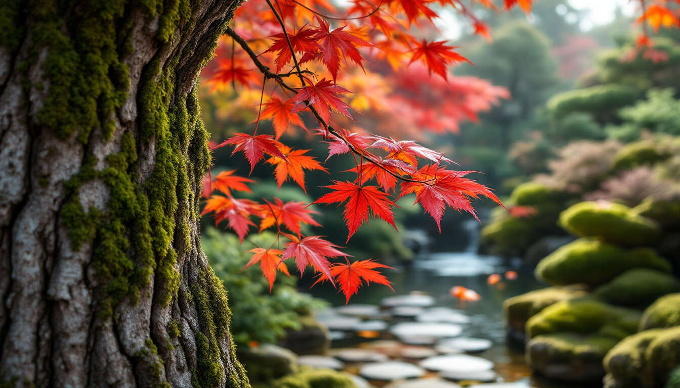 Acer palmatum 'Arakawa' : érable du Japon greffé