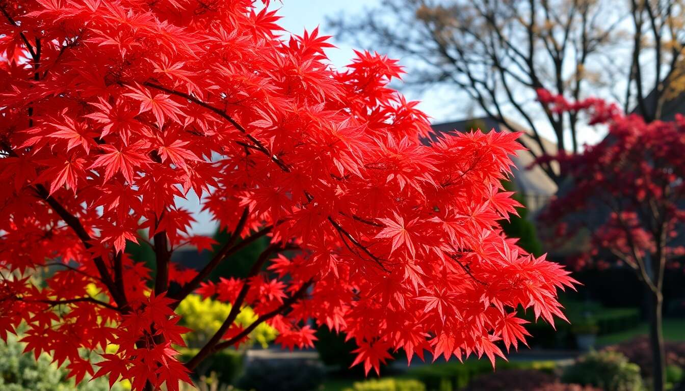 Présentation de l'acer palmatum 'fire glow