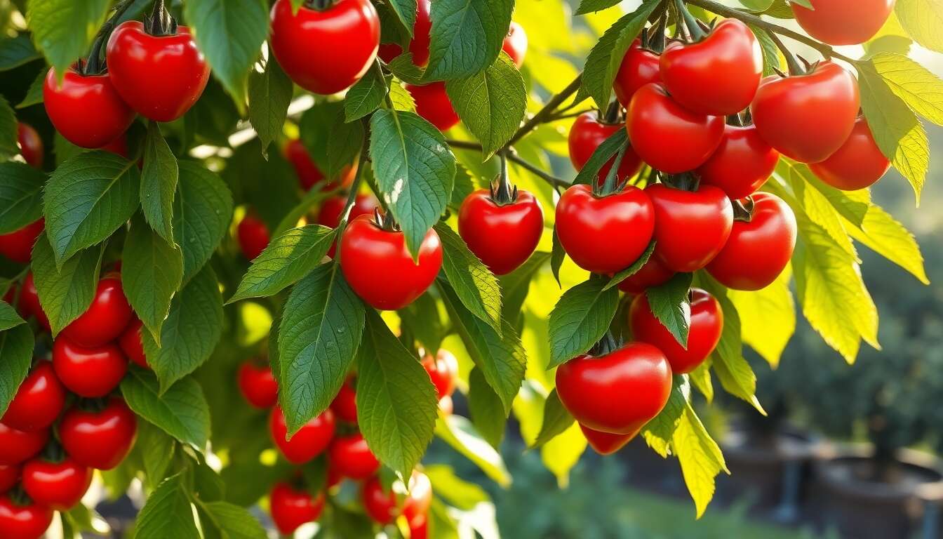 Récolte du tamarillo, la tomate en arbre