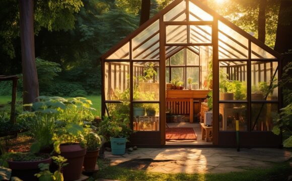 une petite serre dans un jardin une petite serre dans un jardin